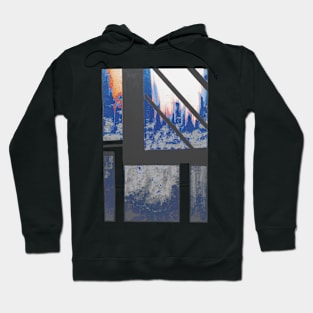 Blue Cityscape early morning Hoodie